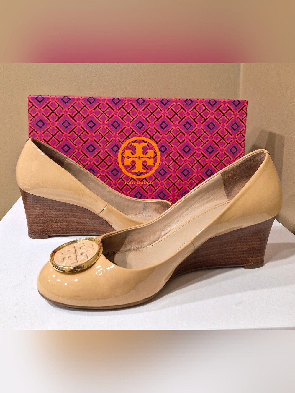 Tory Burch "Twiggie" wedge heels 8.5